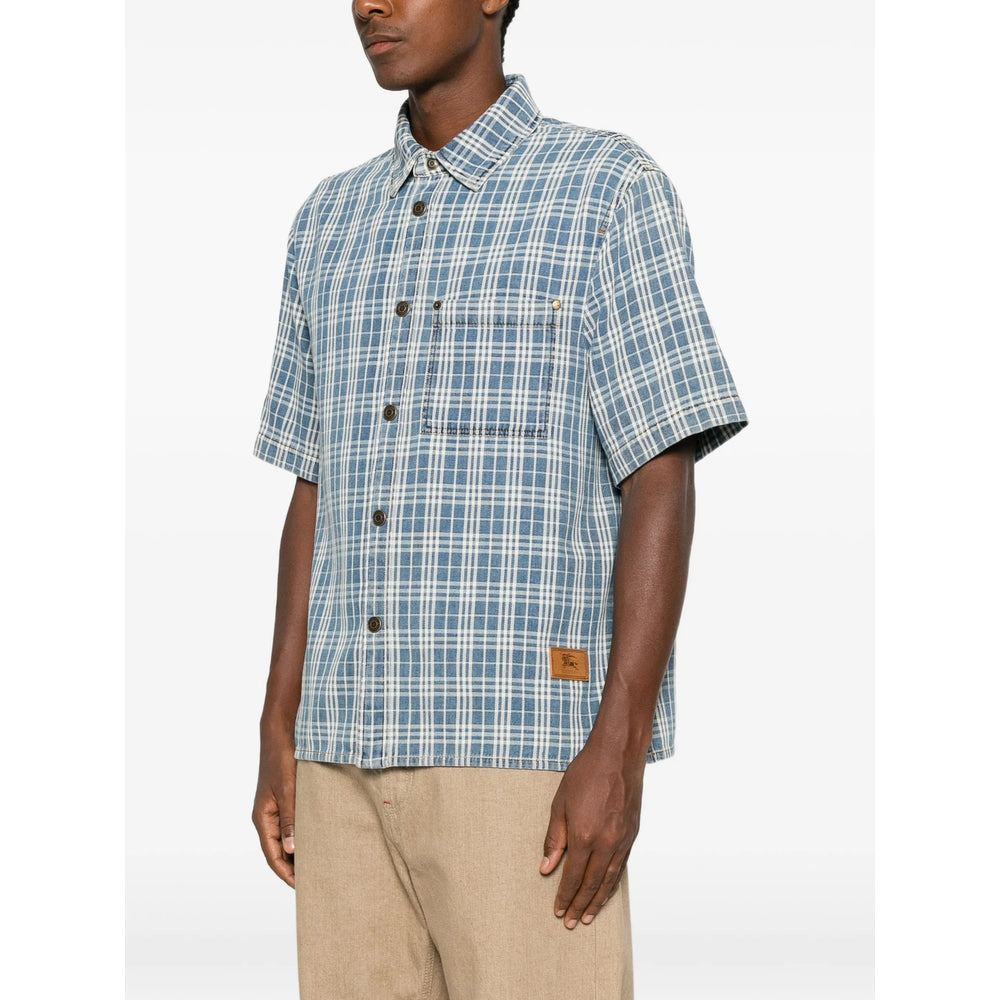 Burberry Blue Shirts Men BURBERRY
