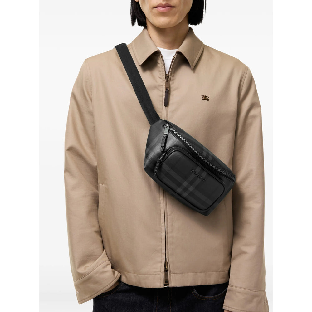 Burberry Black Belt Bags Men BURBERRY