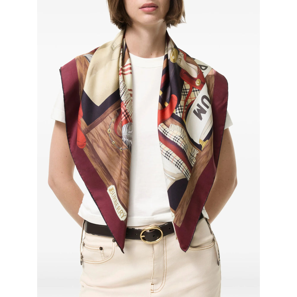 Burberry Red Scarves Men BURBERRY