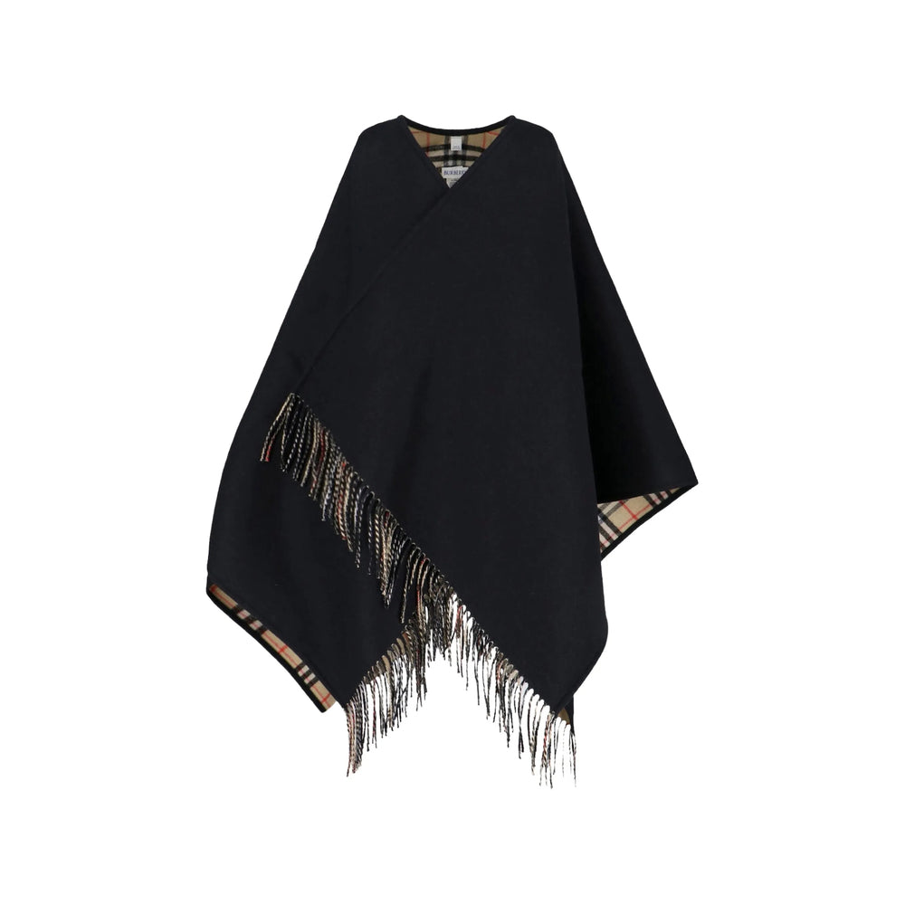 Burberry Black Jackets - Capes & Ponchos Women BURBERRY