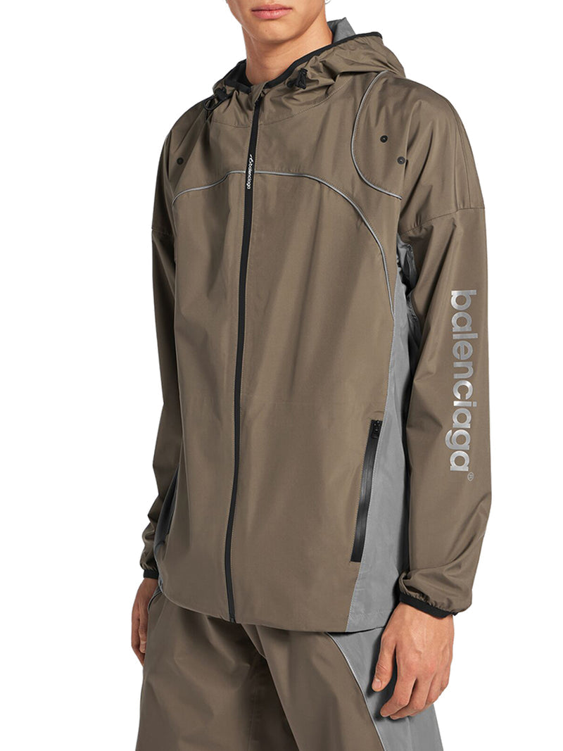 Balenciaga Men Men`S Techwear Zip-Up Jacket In Grey BALENCIAGA