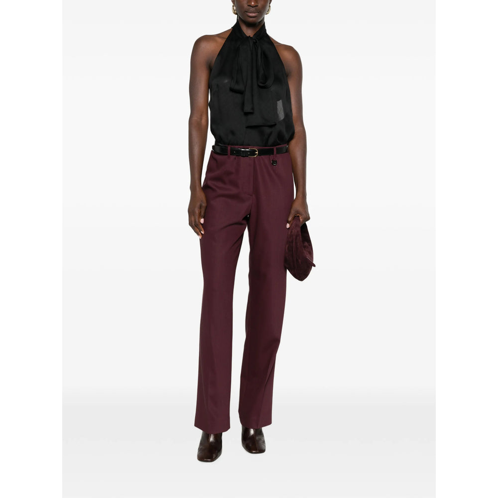 Burberry Red Trousers - Tailored Trousers Women BURBERRY