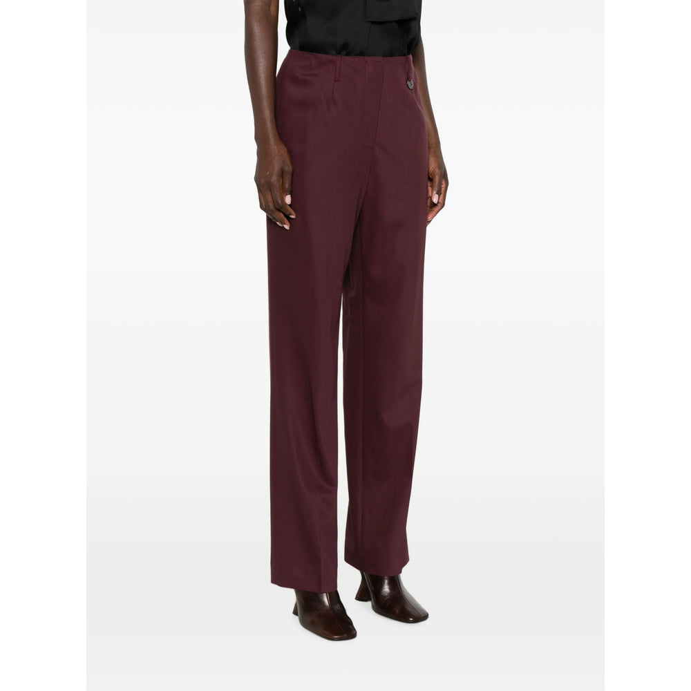Burberry Red Trousers - Tailored Trousers Women BURBERRY