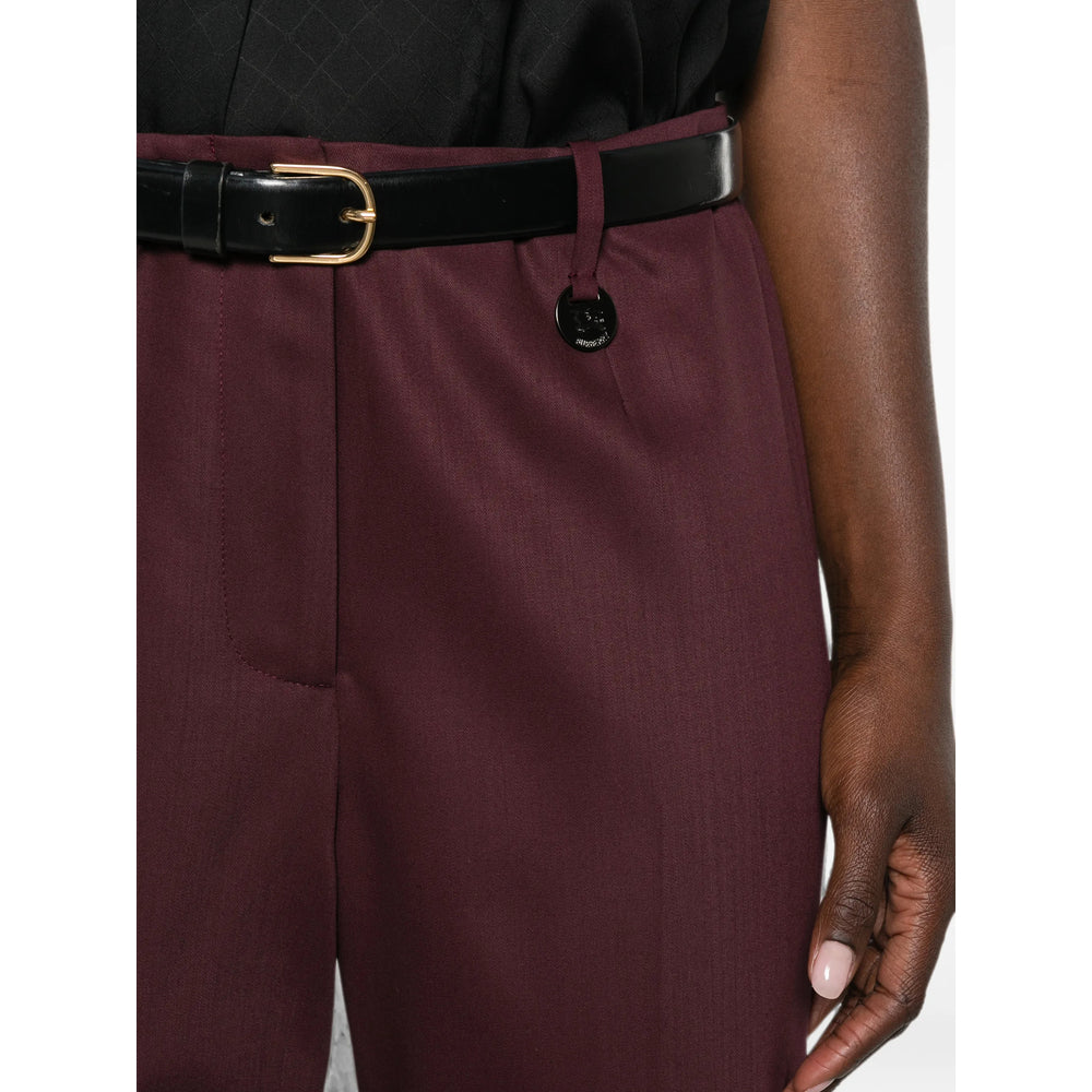 Burberry Red Trousers - Tailored Trousers Women BURBERRY
