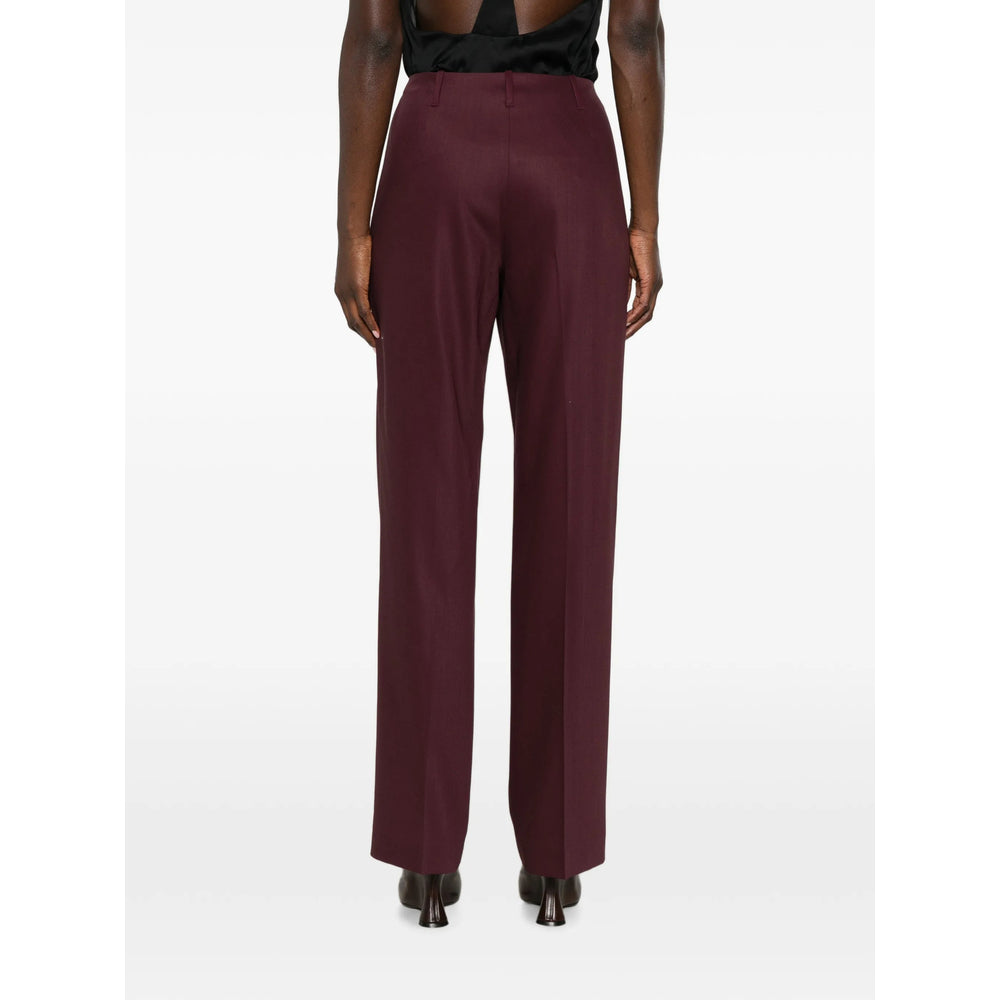 Burberry Red Trousers - Tailored Trousers Women BURBERRY
