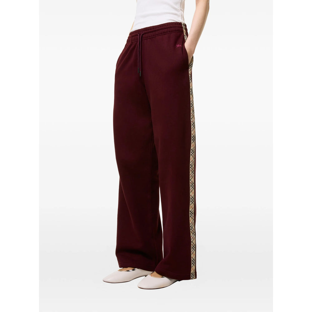 Burberry Red Trousers - Track Pants Women BURBERRY