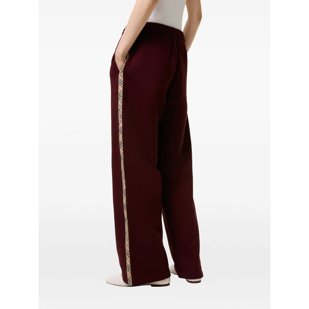 Burberry Red Trousers - Track Pants Women BURBERRY