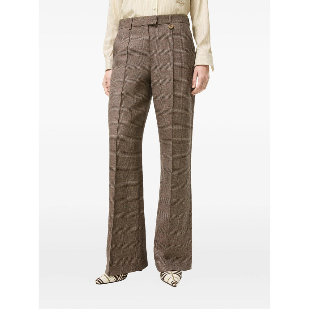 Burberry Brown Trousers - Tailored Trousers Women BURBERRY