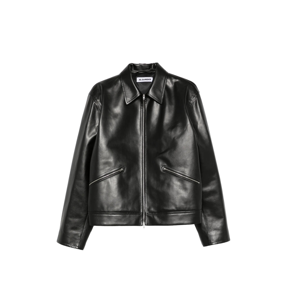 Jil Sander Black Jackets - Leather Jackets Men JIL SANDER