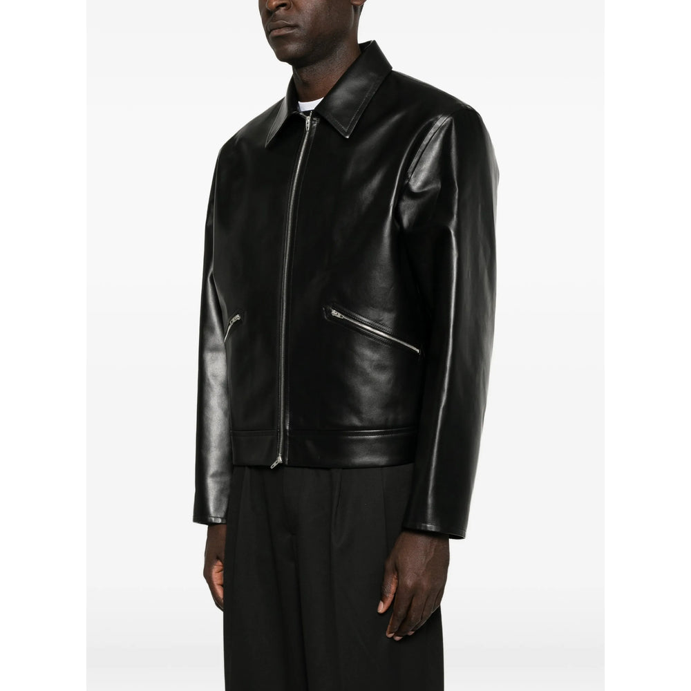 Jil Sander Black Jackets - Leather Jackets Men JIL SANDER