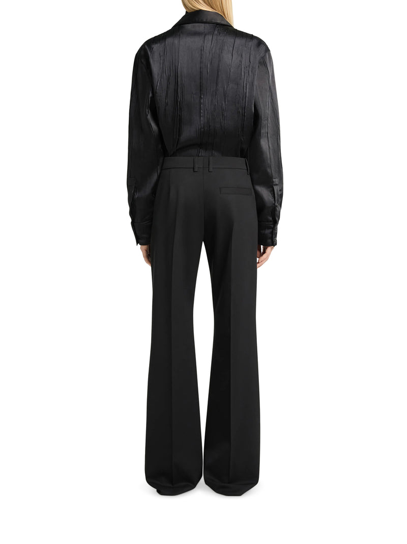 Courreges Women Oversized Shirt In Crinkled Satin COURREGES