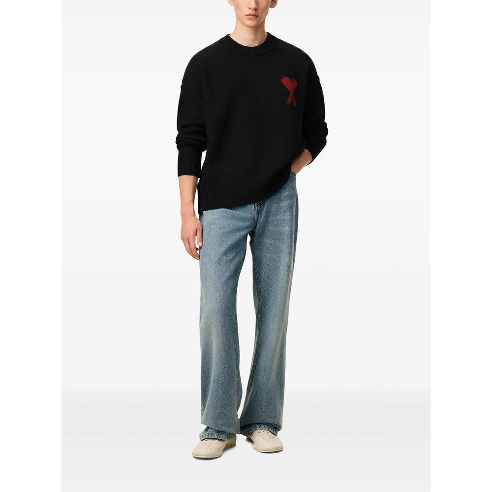 Ami Paris Black Sweaters & Knitwear - Jumpers Men AMI PARIS