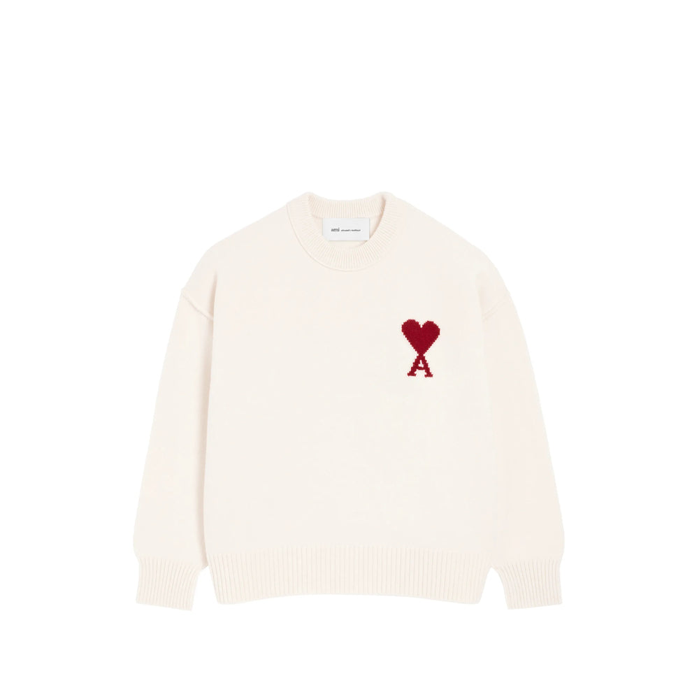 Ami Paris Neutrals Sweaters & Knitwear - Jumpers Men AMI PARIS