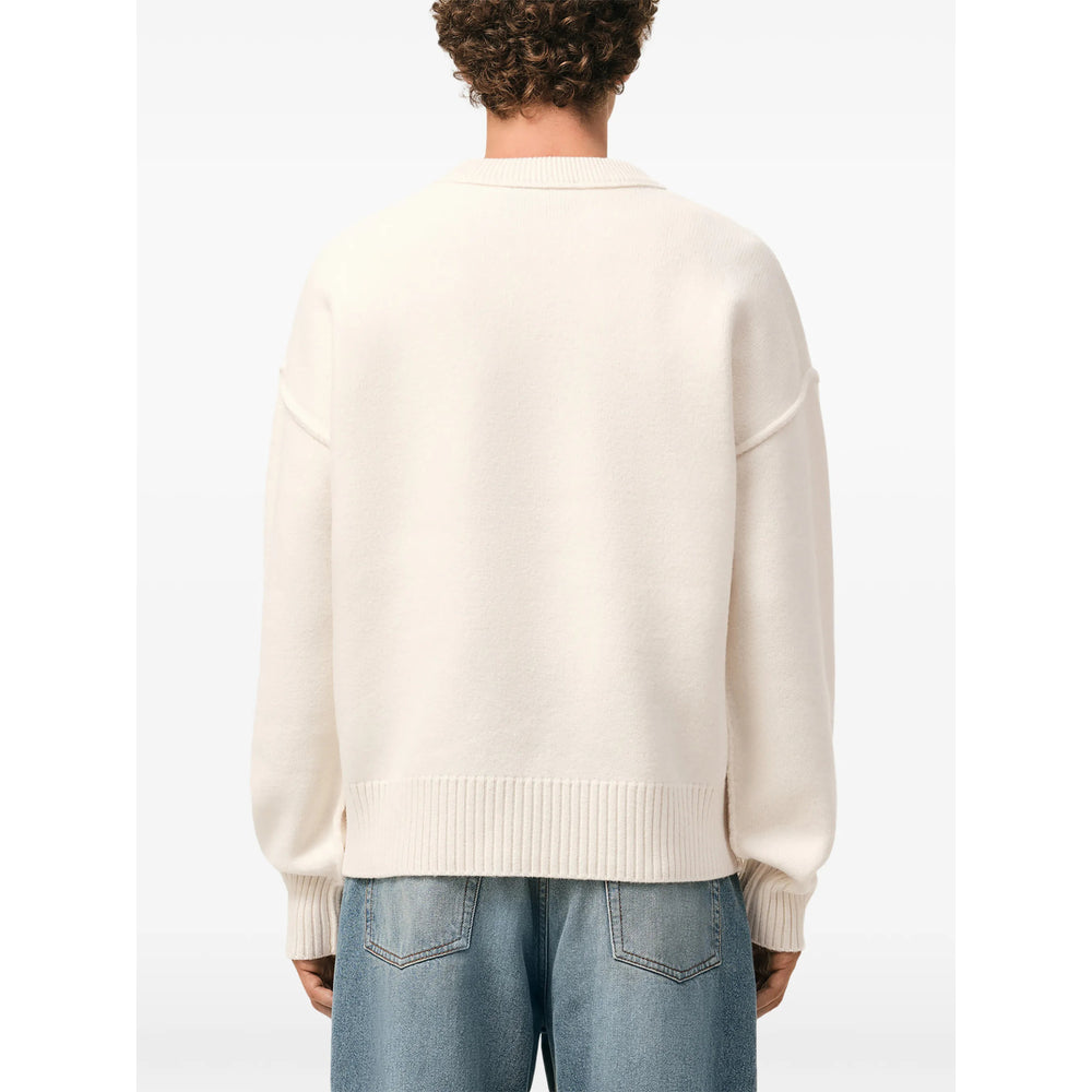 Ami Paris Neutrals Sweaters & Knitwear - Jumpers Men AMI PARIS