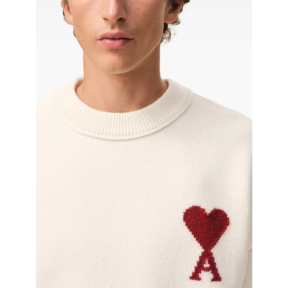 Ami Paris Neutrals Sweaters & Knitwear - Jumpers Men AMI PARIS