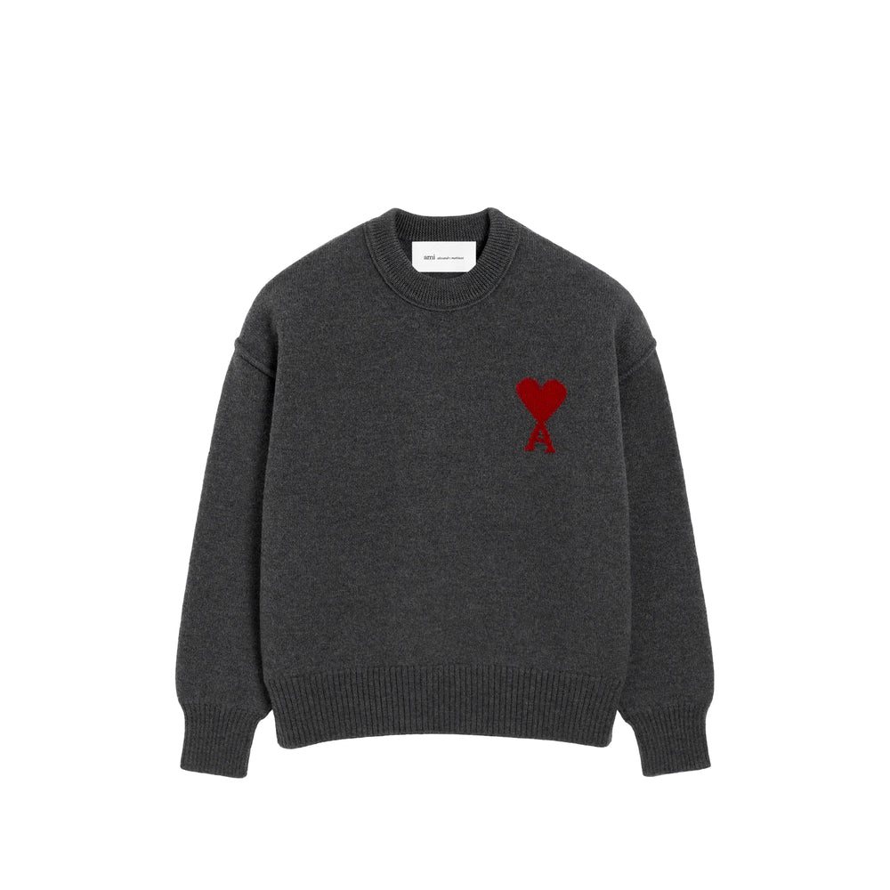 Ami Paris Grey Sweaters & Knitwear - Jumpers Men
