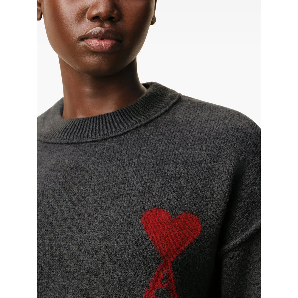 Ami Paris Grey Sweaters & Knitwear - Jumpers Men