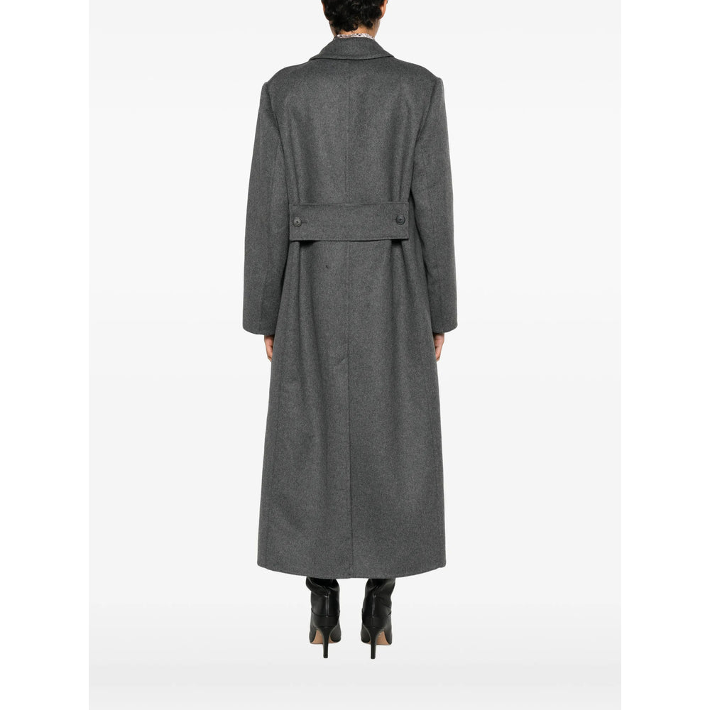 Victoria Beckham Grey Coats - Double Breasted & Peacoats Women VICTORIA BECKHAM