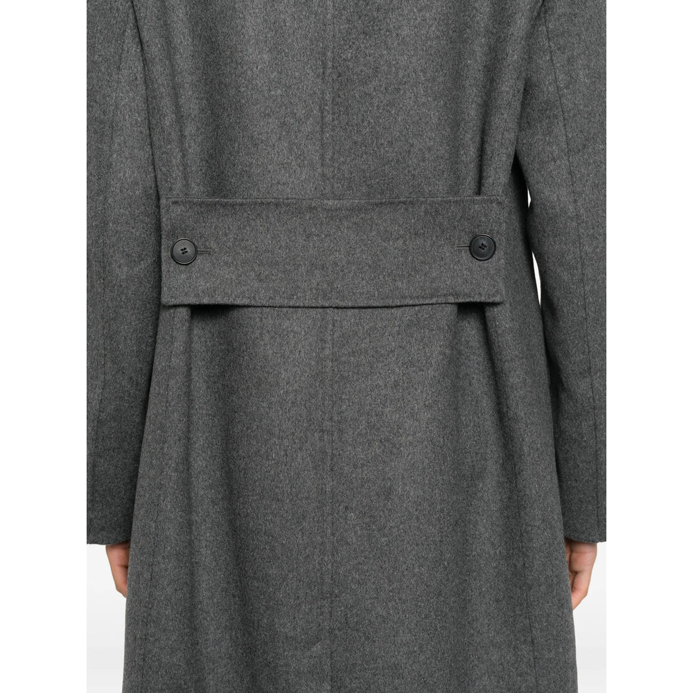 Victoria Beckham Grey Coats - Double Breasted & Peacoats Women VICTORIA BECKHAM