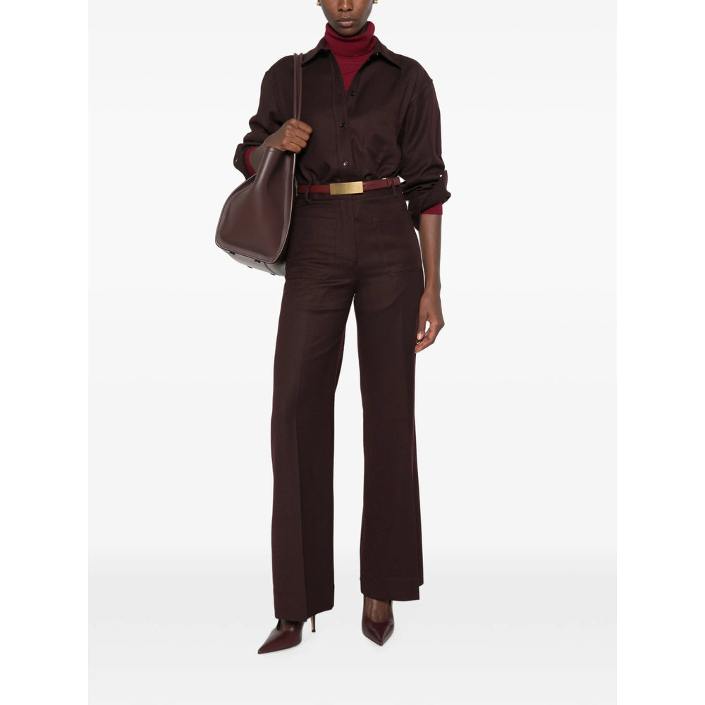 Victoria Beckham Brown Trousers - Tailored Trousers Women VICTORIA BECKHAM