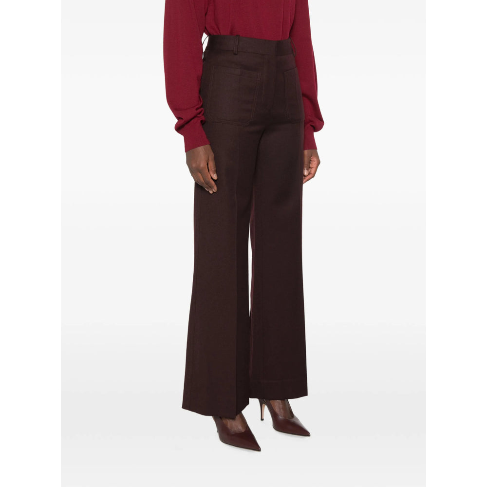 Victoria Beckham Brown Trousers - Tailored Trousers Women VICTORIA BECKHAM