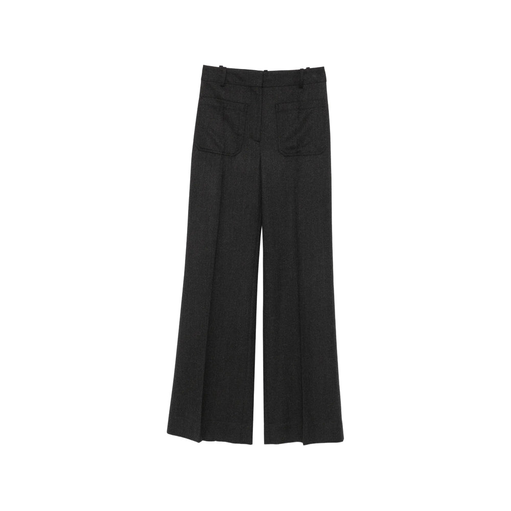 Victoria Beckham Grey Trousers - Straight Trousers Women VICTORIA BECKHAM