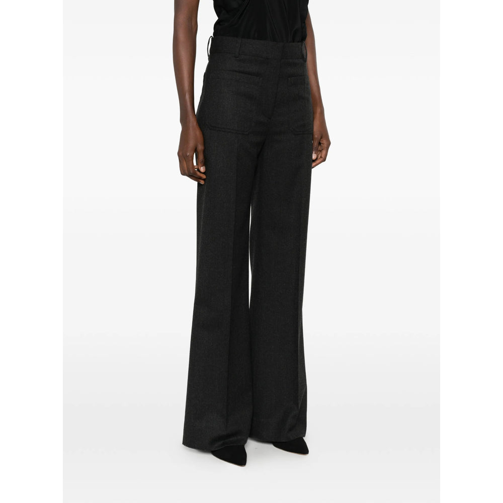 Victoria Beckham Grey Trousers - Straight Trousers Women VICTORIA BECKHAM