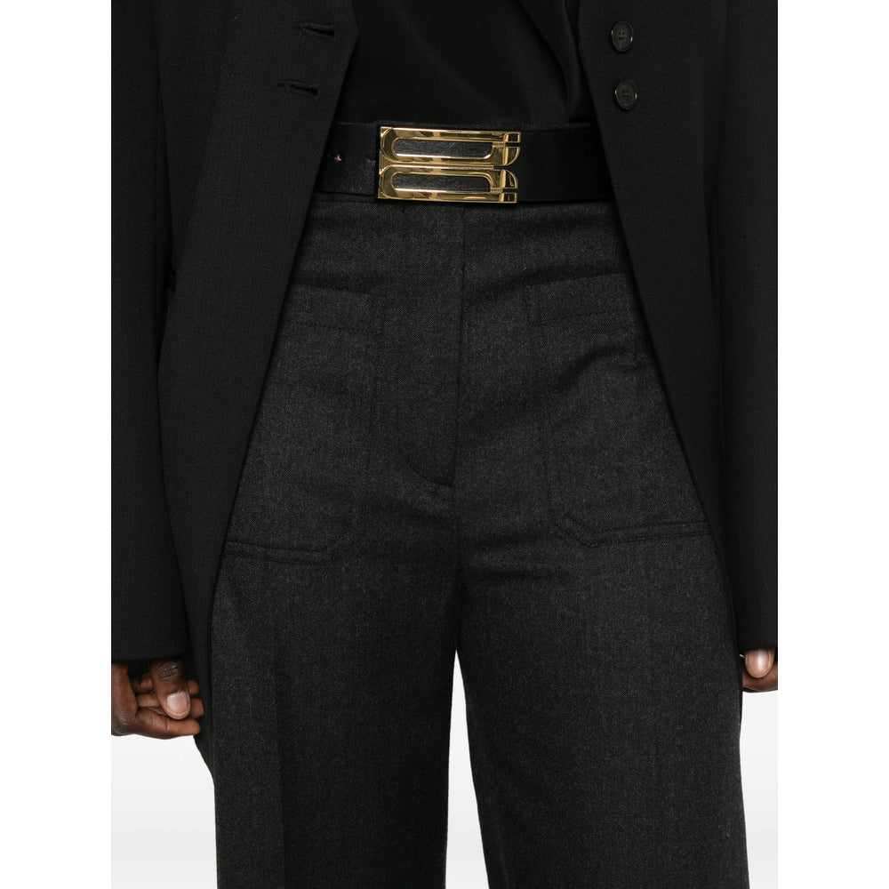 Victoria Beckham Grey Trousers - Straight Trousers Women VICTORIA BECKHAM