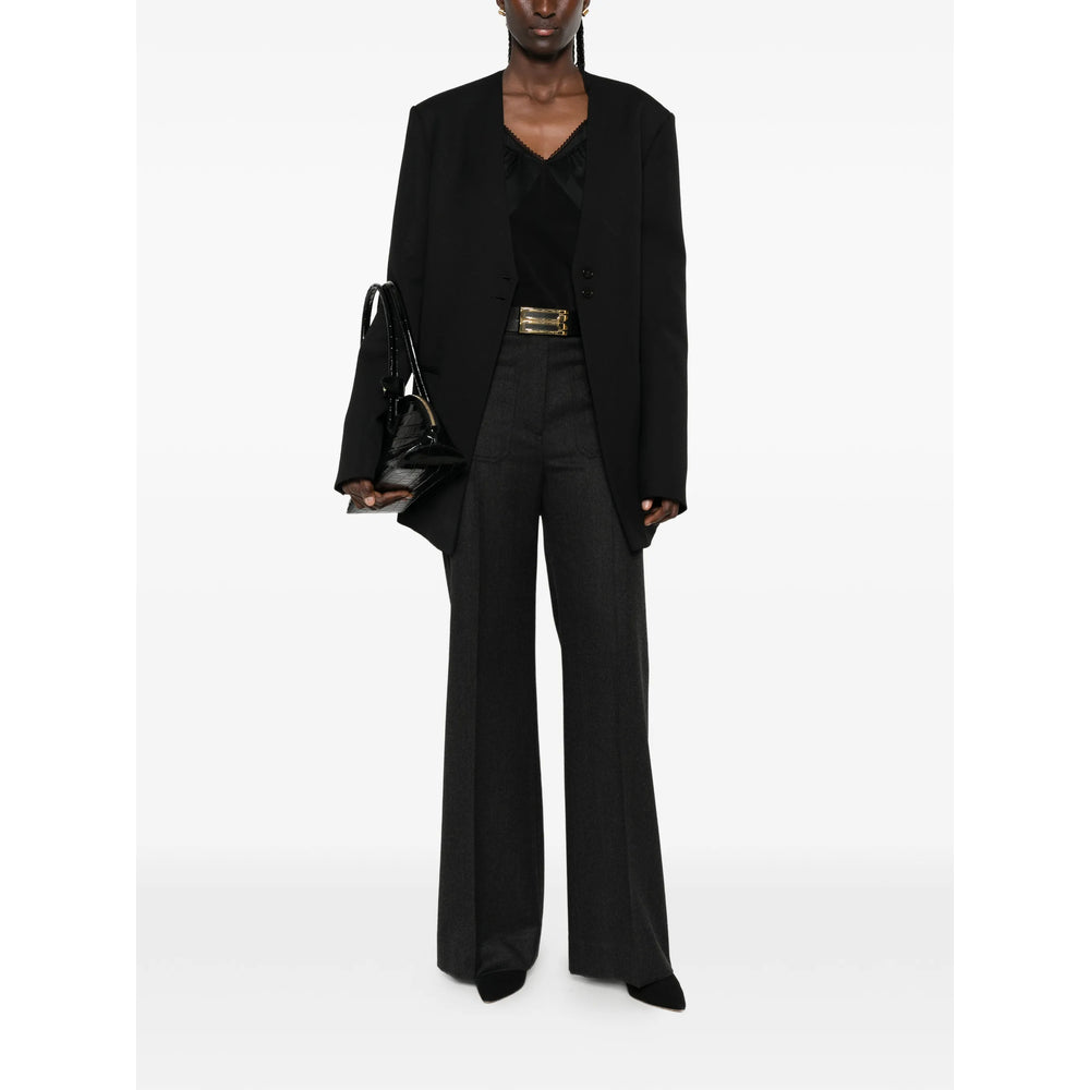 Victoria Beckham Grey Trousers - Straight Trousers Women VICTORIA BECKHAM