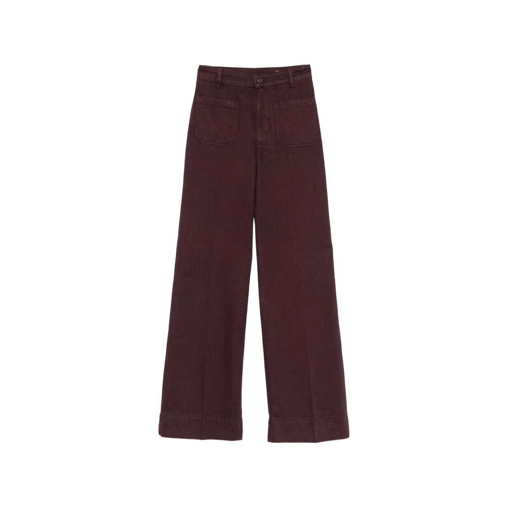 Victoria Beckham Purple Denim - Wide-Leg Jeans Women VICTORIA BECKHAM