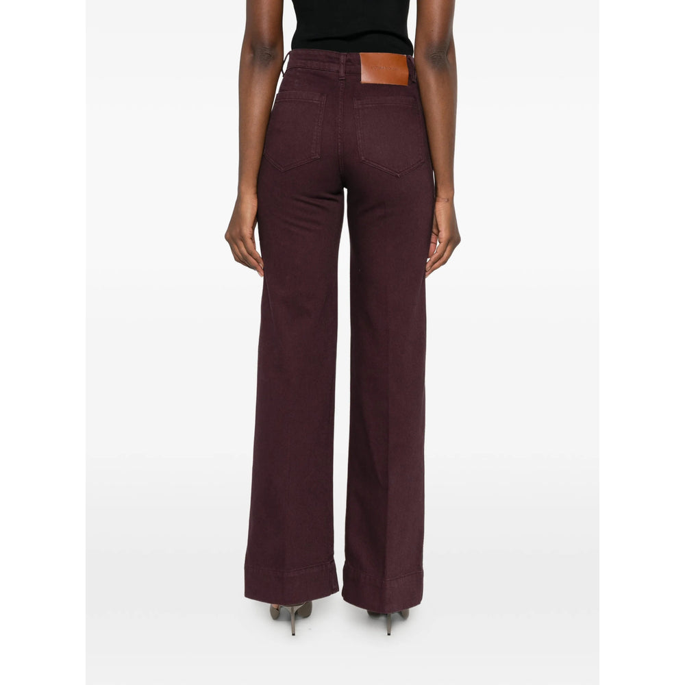 Victoria Beckham Purple Denim - Wide-Leg Jeans Women VICTORIA BECKHAM