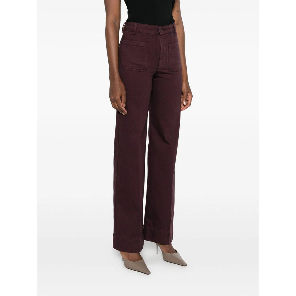 Victoria Beckham Purple Denim - Wide-Leg Jeans Women VICTORIA BECKHAM