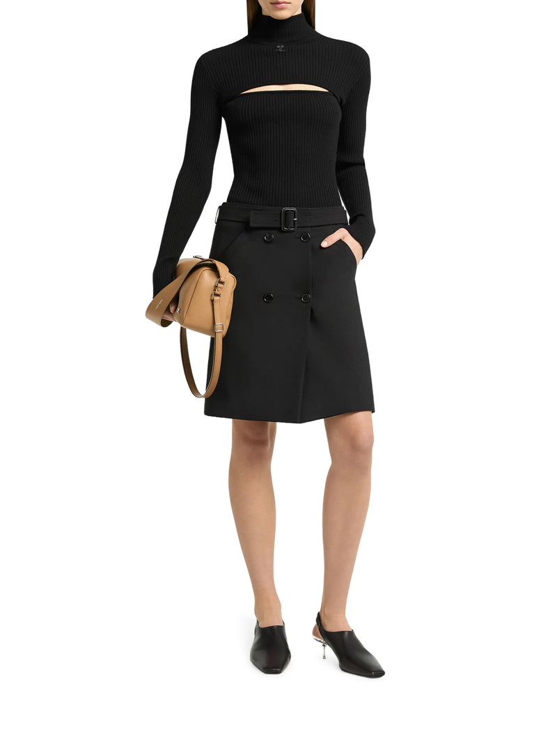 Courreges Women Ribbed Sweater With Cut-Out Detail COURREGES