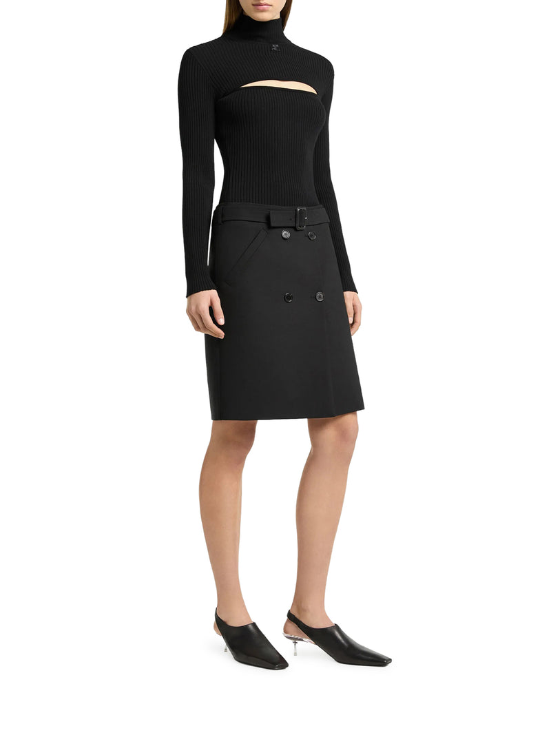 Courreges Women Ribbed Sweater With Cut-Out Detail COURREGES