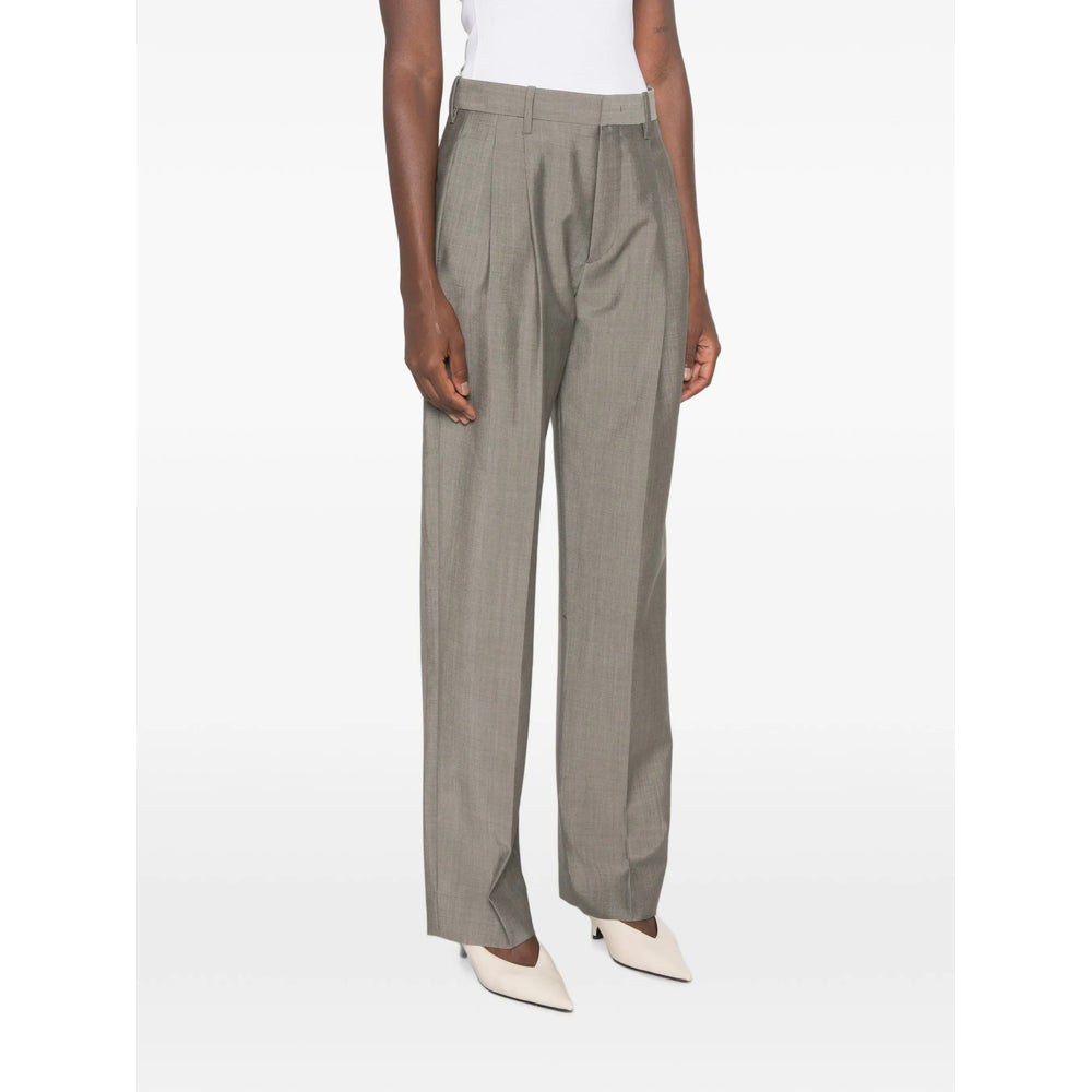Victoria Beckham Grey Trousers - Straight Trousers Women VICTORIA BECKHAM