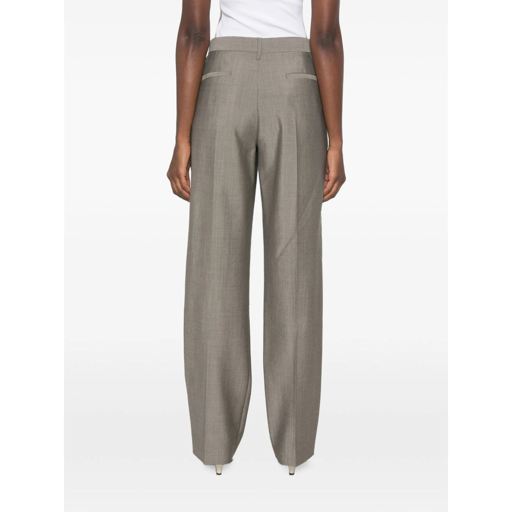 Victoria Beckham Grey Trousers - Straight Trousers Women VICTORIA BECKHAM