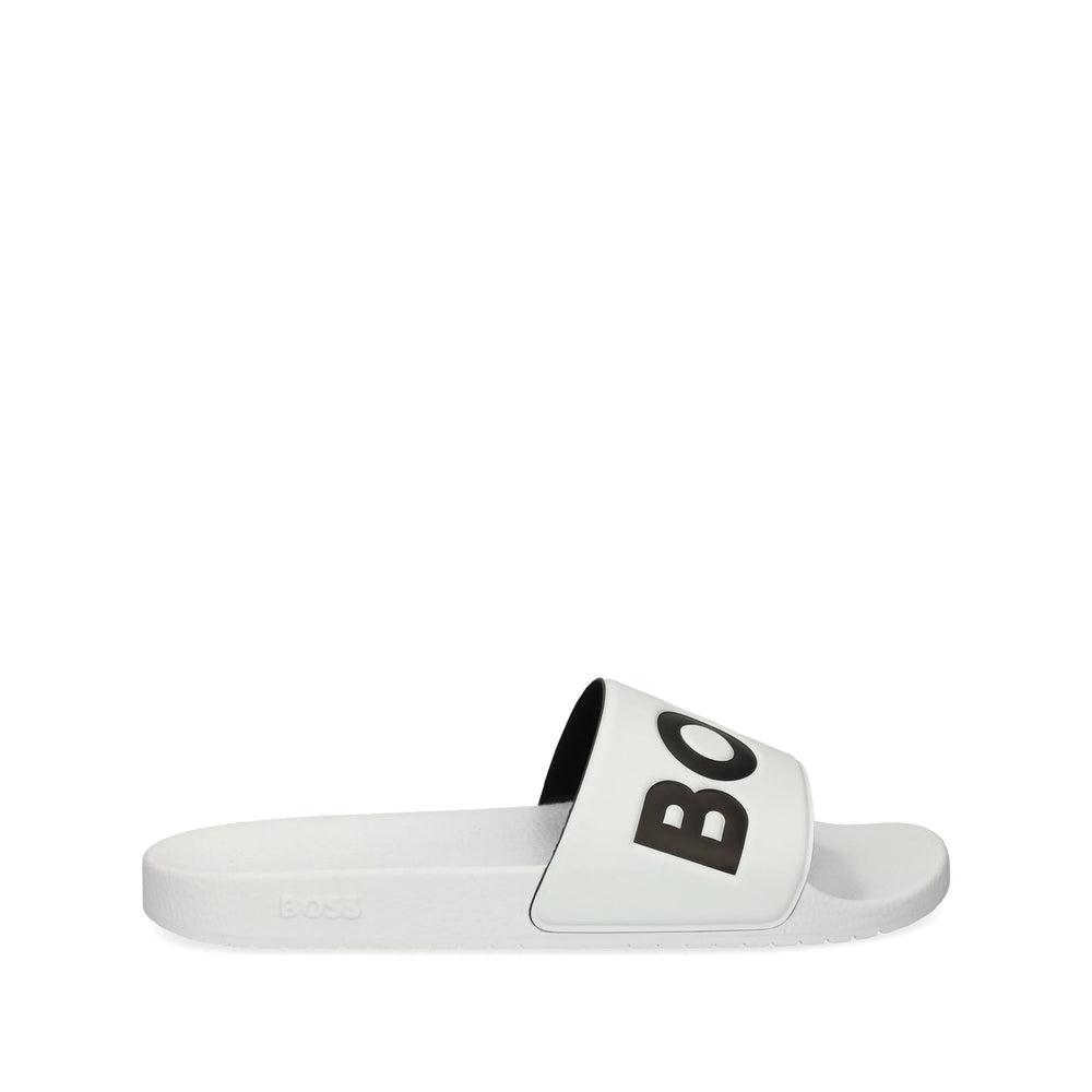 Boss White Flip-Flops & Slides Men BOSS