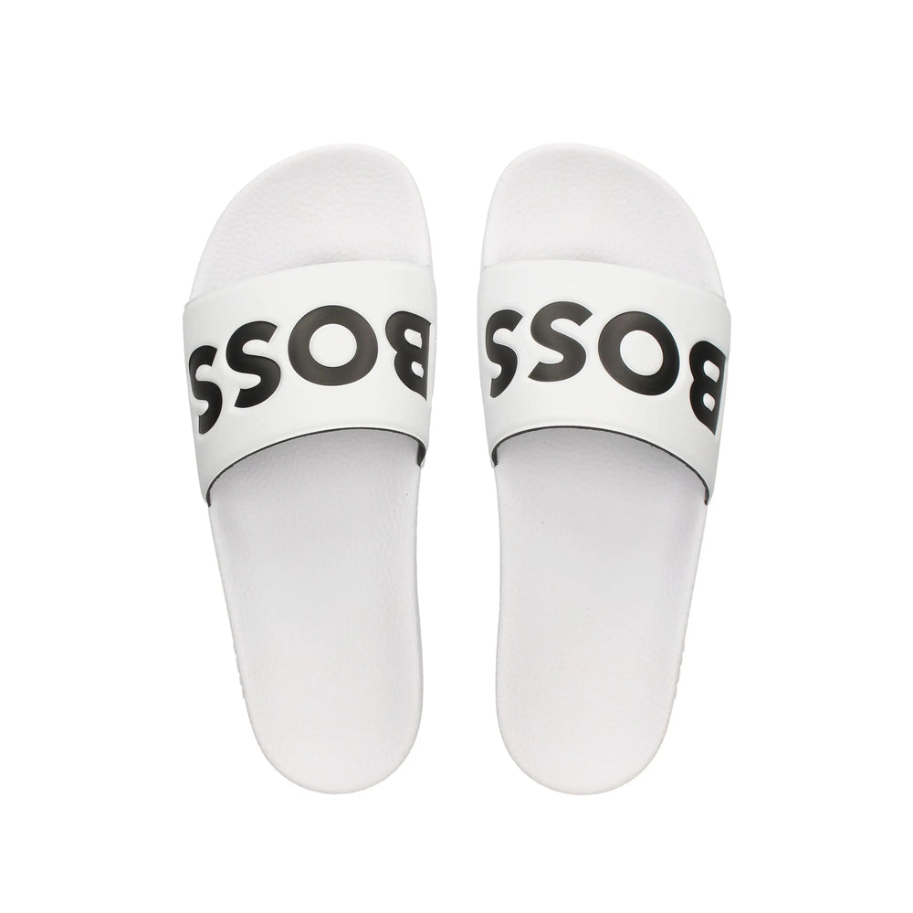 Boss White Flip-Flops & Slides Men BOSS