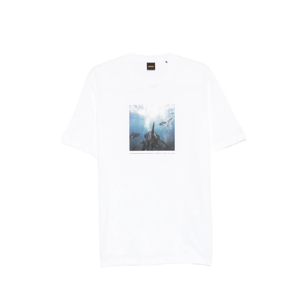 Boss White T-Shirts & Vests - T-Shirts Men BOSS