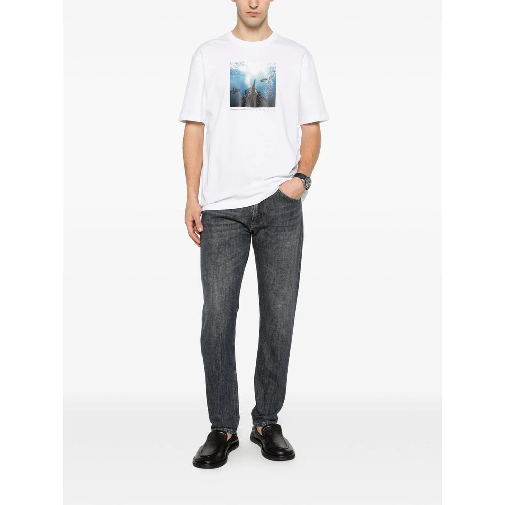 Boss White T-Shirts & Vests - T-Shirts Men BOSS