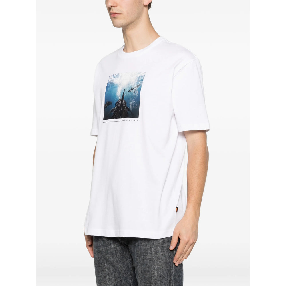 Boss White T-Shirts & Vests - T-Shirts Men BOSS