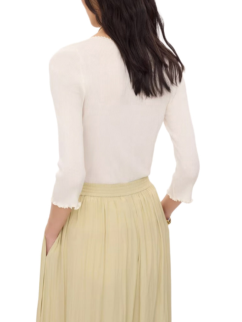 Chloe` Women Fitted Top In Cotton And Silk Jersey CHLOE