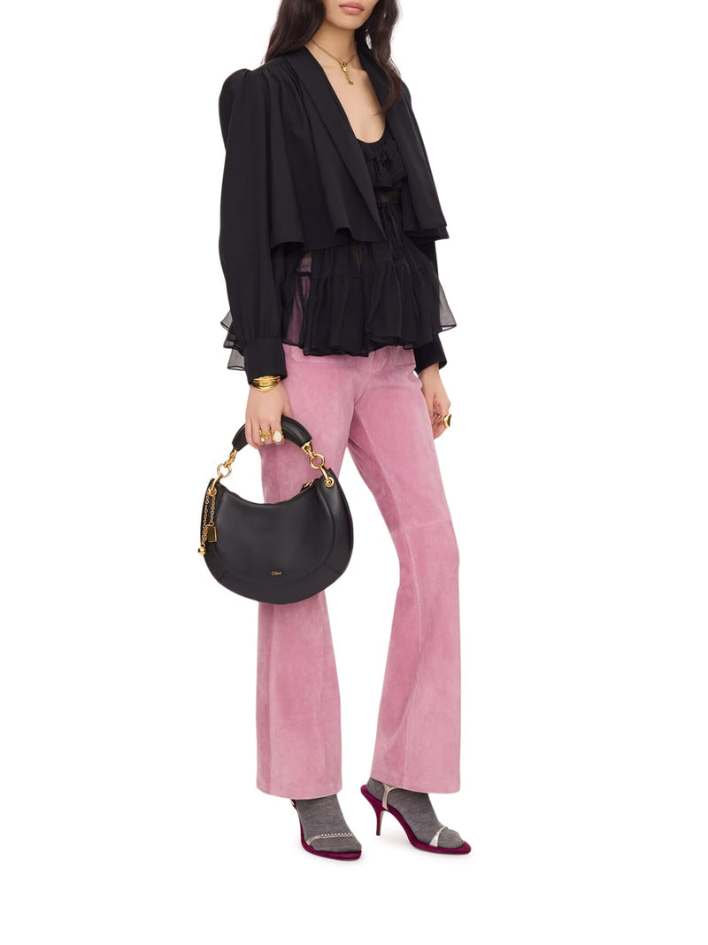 Chloe` Women Small Chloé Banana Zipped Hobo In Soft Leather CHLOE
