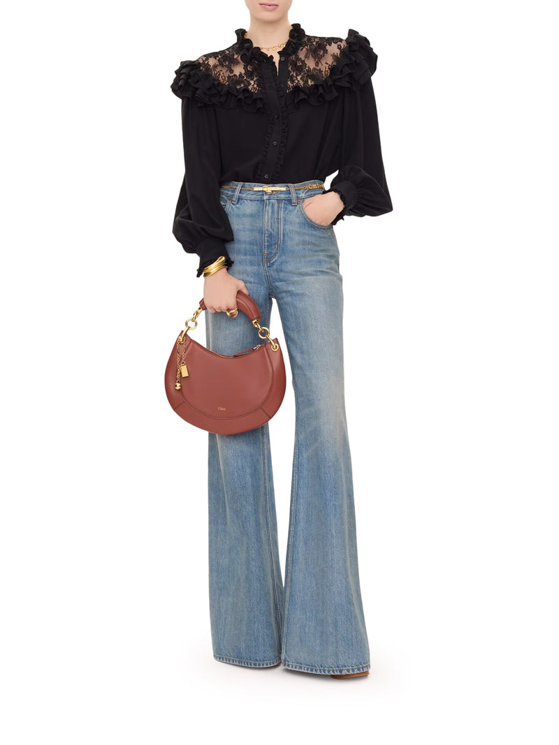 Chloe` Women Banana Leather Shoulder Bag