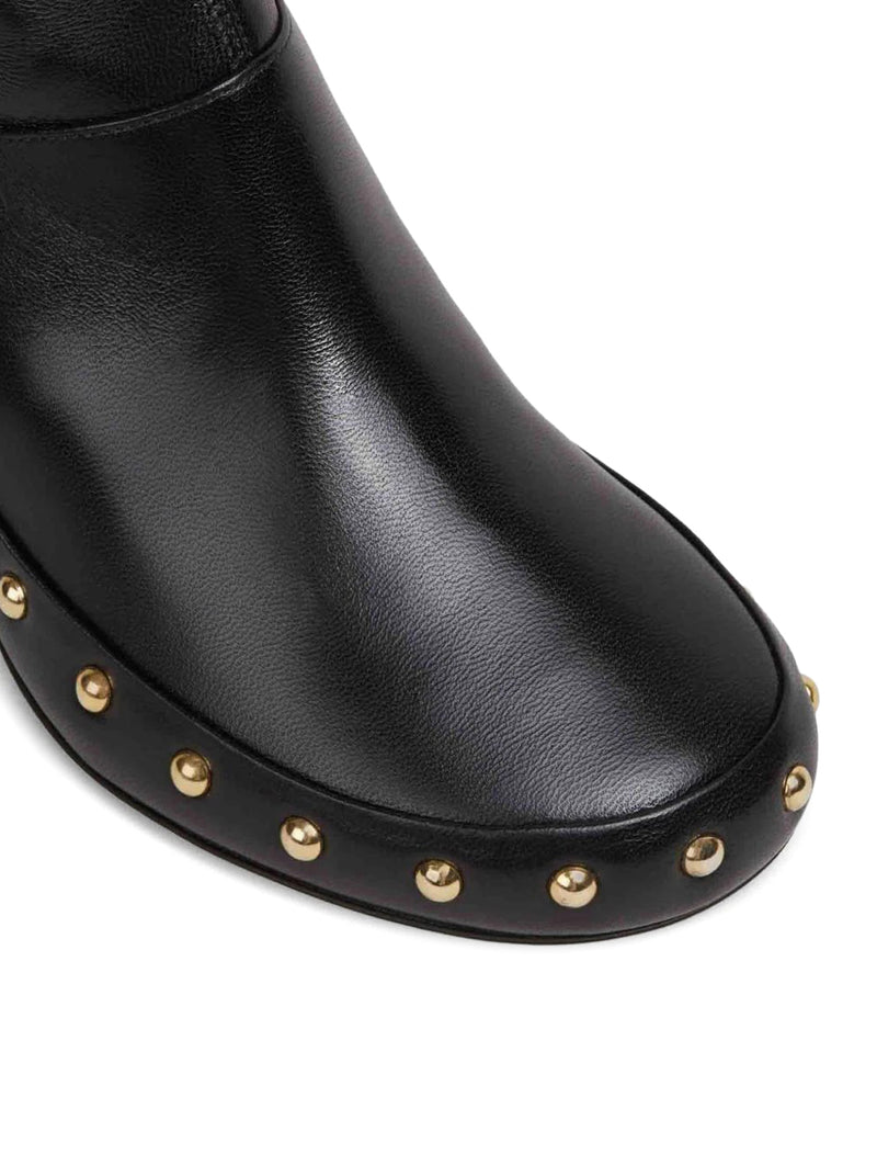 Chloe` Women Junie Leather Boots With Studded Details CHLOE