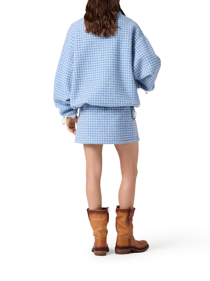Miu Miu Women Vichy Fleece Sweatshirt MIU MIU