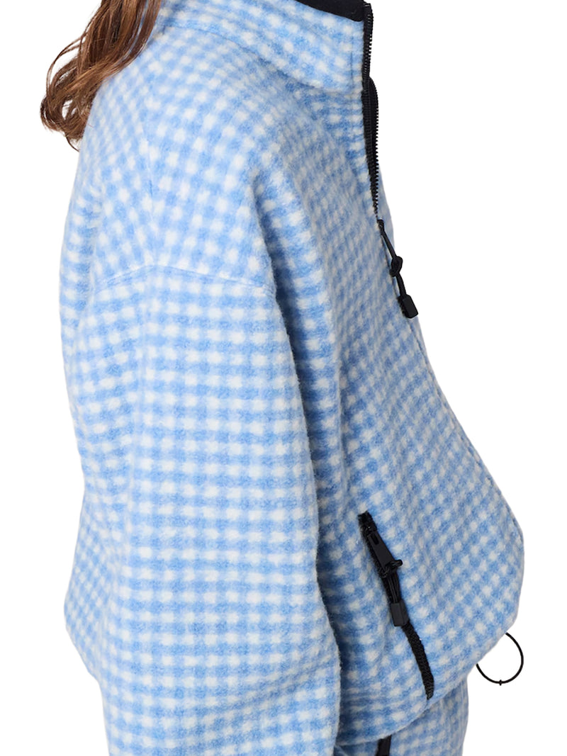 Miu Miu Women Vichy Fleece Sweatshirt MIU MIU