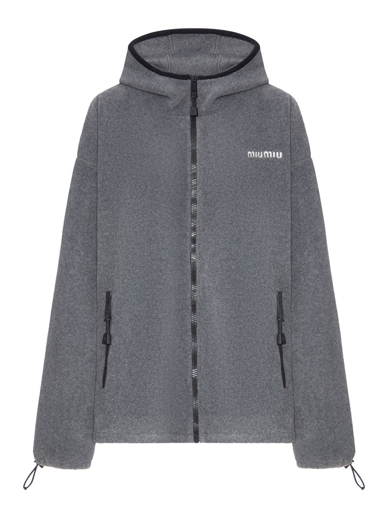 Miu Miu Women Technical Fleece Hoodie MIU MIU