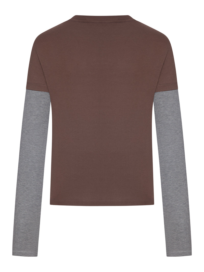 Miu Miu Women Layered Long-Sleeved T-Shirt MIU MIU