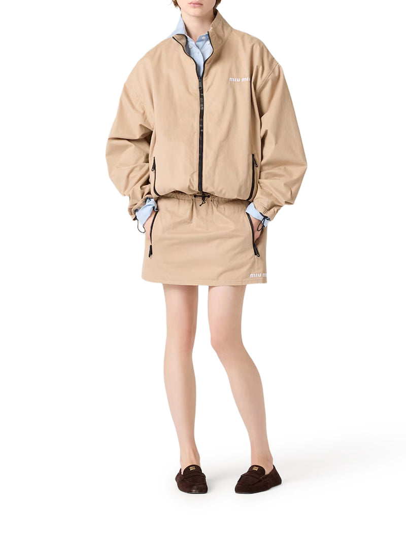 Miu Miu Women Blouson In Gabardine Washed MIU MIU